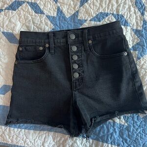 Madewell Black Jean Shorts